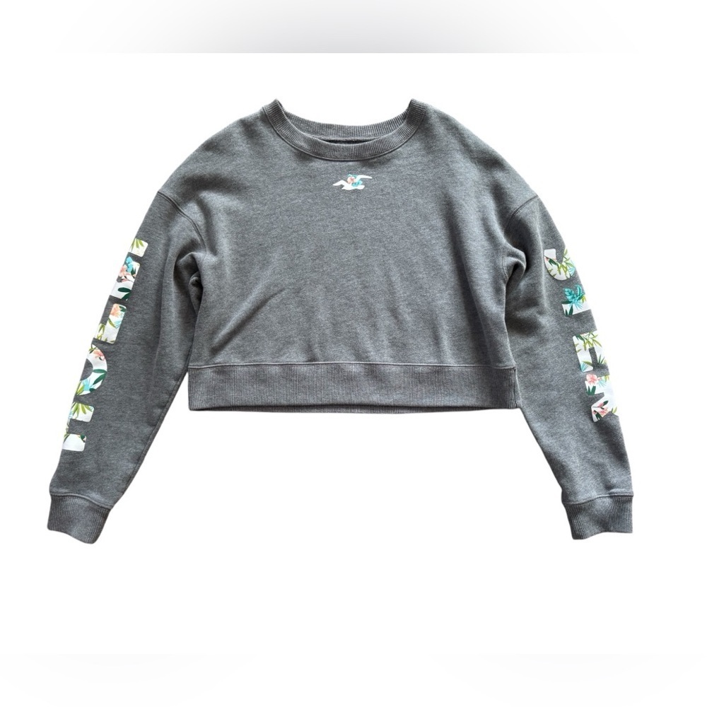 Hollister Women’s Cropped Hoodie Long Sleeve Size Medium EUC